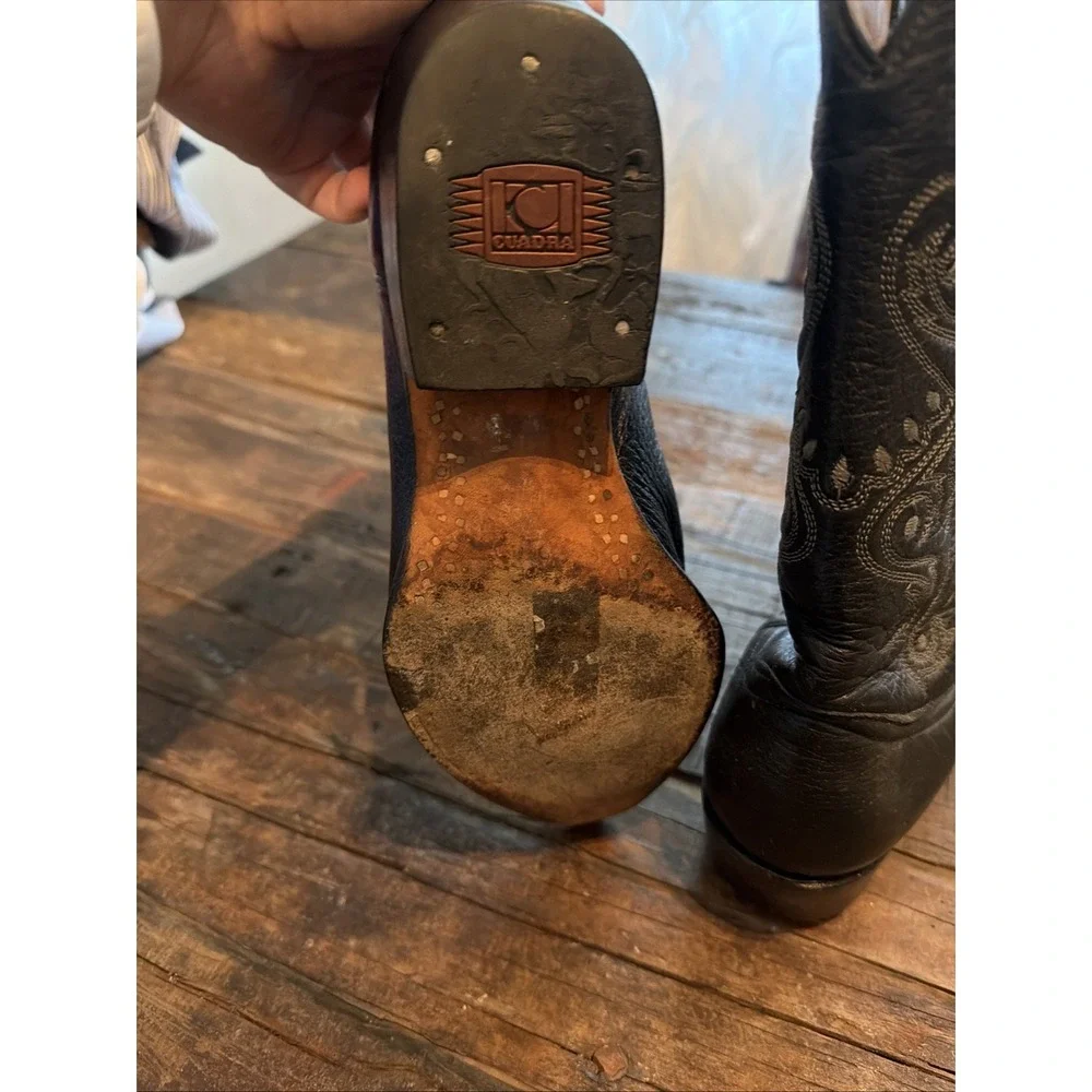 Quadra Deer  UpperLeather Boots -Size 6.5 US-Black!